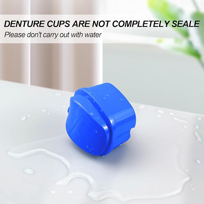 2 Pack Denture Bath Case Cup - Image 5