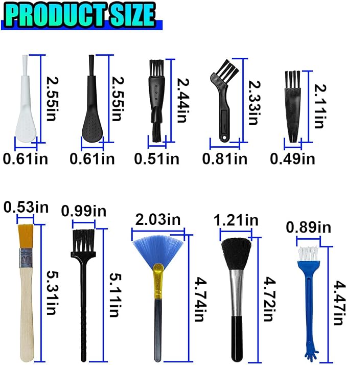 10PCS Car Detailing Brush Kit, Nylon Anti-Static Car Interior Cleaning Tools - Image 2