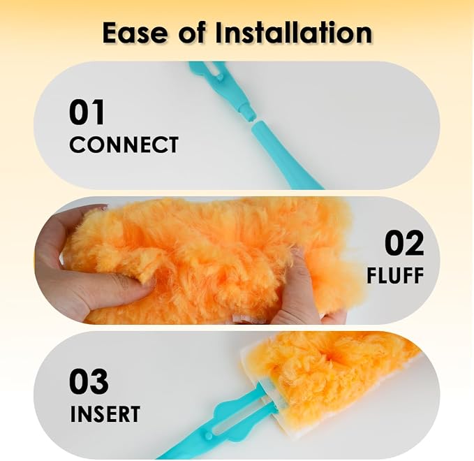 Extendable Duster Kit with 6FT Telescoping Handle & 12 PCS Duster Refills - Image 5