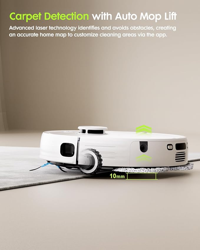 V5 Robot Vacuum and Mop, 8500Pa Suction, Laser Navigation, Self-Emptying - Image 5