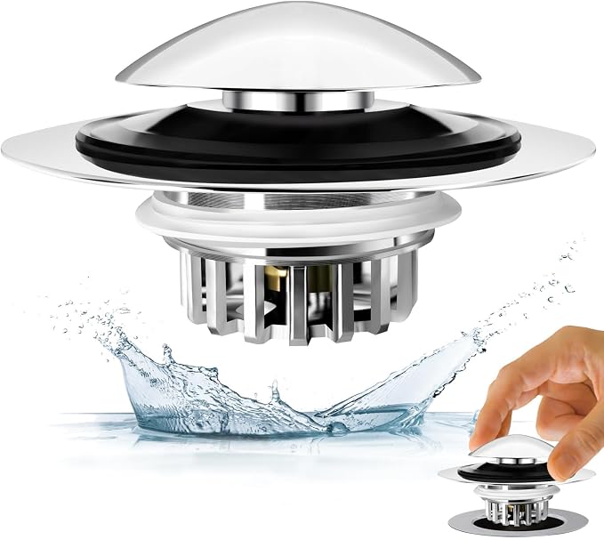 Bathtub Drain Stopper, Pop Up Tub Drain Hair Catcher, Bath Tub Drain Plug and by BAOLSLS