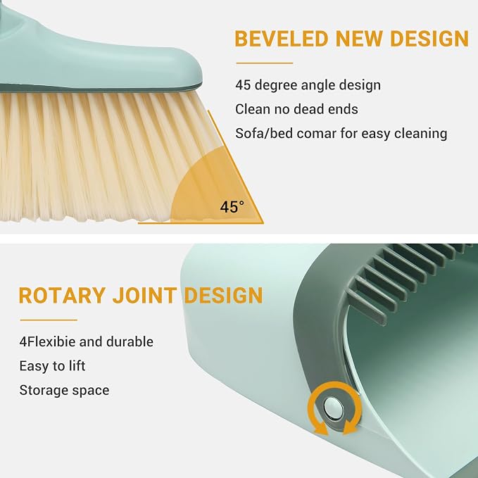 Broom and Dustpan Set, Long Handle Broom and Dustpan Set, Broom - Image 6