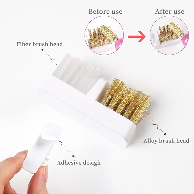 2 in 1 Nail Drill Bits Holder & Nail Drill Bits Cleaning Brush Case 30 Holes - Image 6