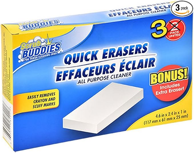 Quick Erasers All Purpose Magic Cleaning Sponges 3 pack by Unknown