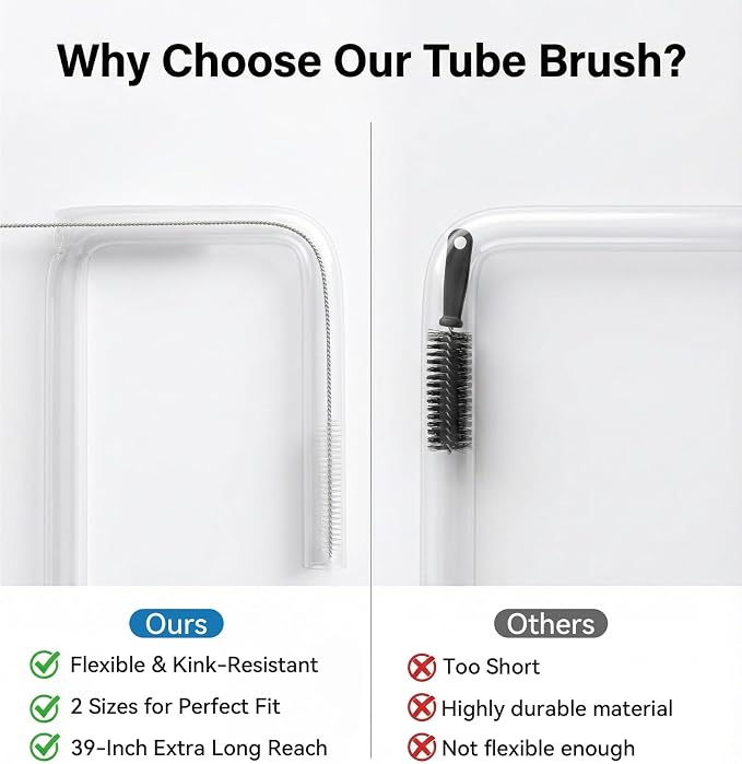 4 Pcs Straw Cleaner Brush Extra Long, 39.4 Inches Wire Tube Brushes - Image 6