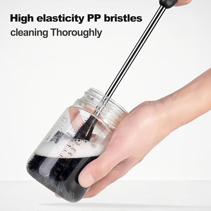 Water Bottle Brush & Straw Cleaner Set, Stainless Steel Long Handle Baby Bottle - Image 3