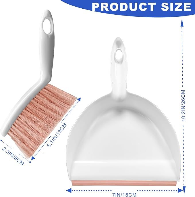 Mini Broom and Dustpan Set Small Dust pan & Brush Set Portable Cleaning Tools - Image 5