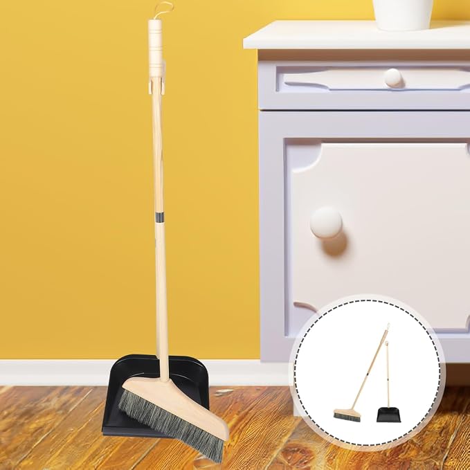 GANAZONO Broom and Dustpan Set Long Handle Household Cleaning Tools Indoor - Image 2