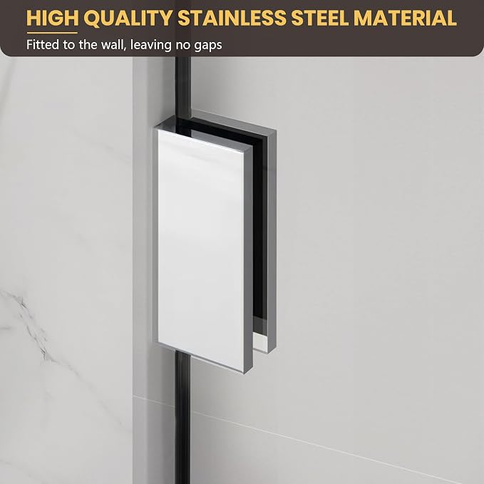 28" W x 78" H Frameless Shower Glass Panel, Single Fixed Shower Panel Screen - Image 4