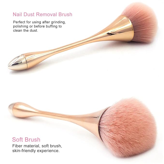 2Pcs Nail Dust Brush Acrylic Nail Brush Cleaner Nail Brushes - Image 7