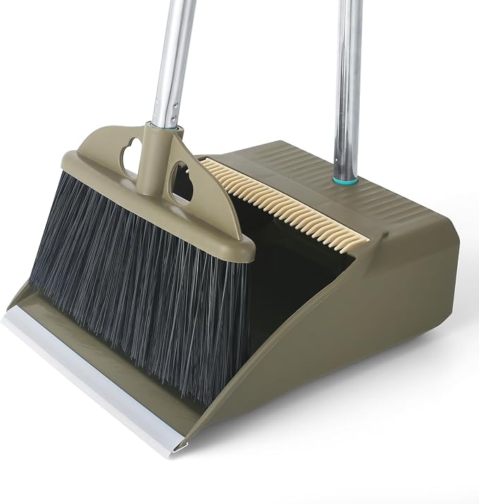 Upgrade Broom with Dustpan Combo Set, Indoor Outdoor Easy Sweeping by Unknown