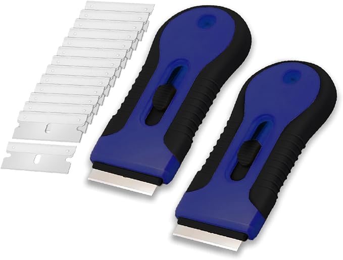 Bates- Razor Blade Scraper Tool, 2 Pack, 30 Extra Stainless Steel Blades by BatesChoice