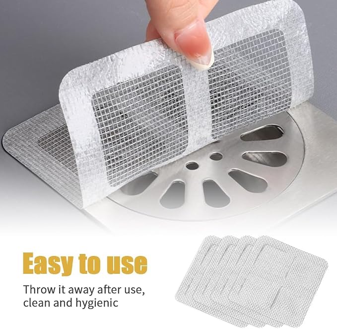 Disposable Drain Hair Covers 50 Pcs, Shower Drain Hair Catcher, Waterproof Mesh - Image 2