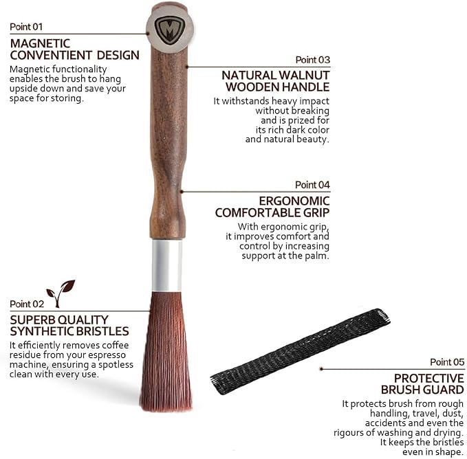 MAGNET Professional Coffee Grinder Cleaning Brush Coffee Brush Handling - Image 3
