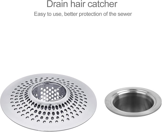 LEKEYE Drain Hair Catcher/Bathtub Shower Drain Hair Trap/Strainer Stainless - Image 2