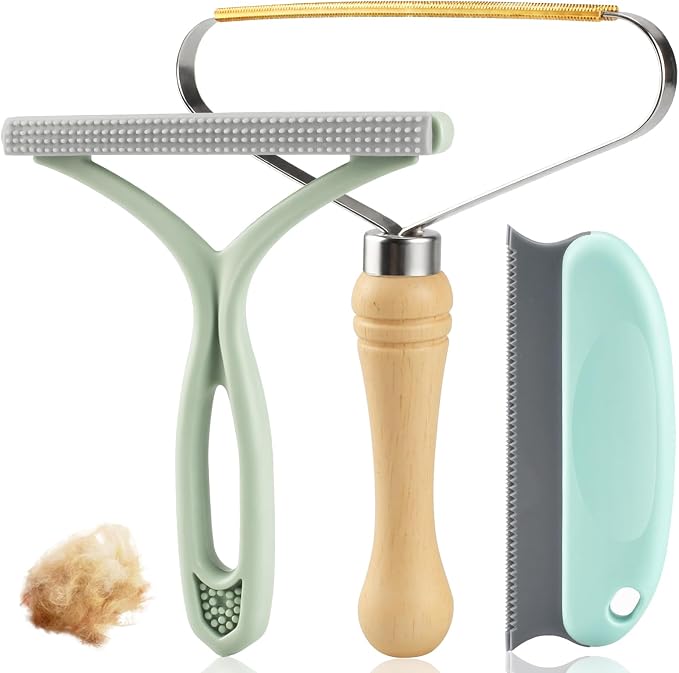 Pet Hair Removal Tool 3 Pack Dog Cat Hair Remover Carpet Scraper Rake Fur by Unknown