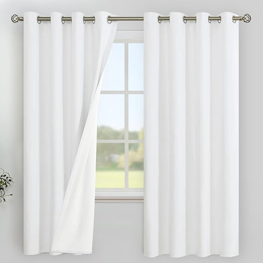 YoungsTex White Linen 100% Blackout Curtains by YoungsTex