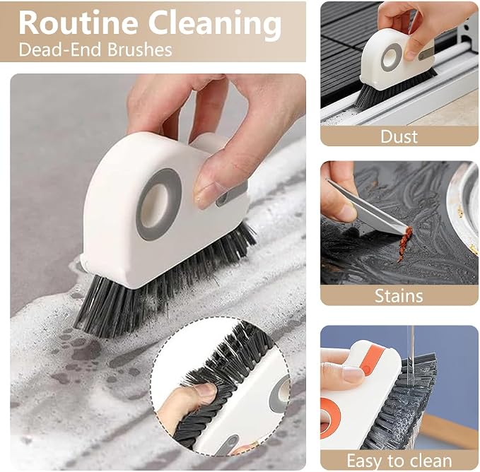 2 in 1 Groove Cleaning Brush, Window Track Cleaning Tools, Crevice Brush - Image 4