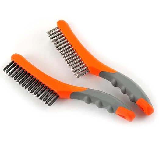 Wire Brush Set 5PCS, Nylon/Brass/Stainless Steel/Carbon Steel Bristles Wire - Image 4
