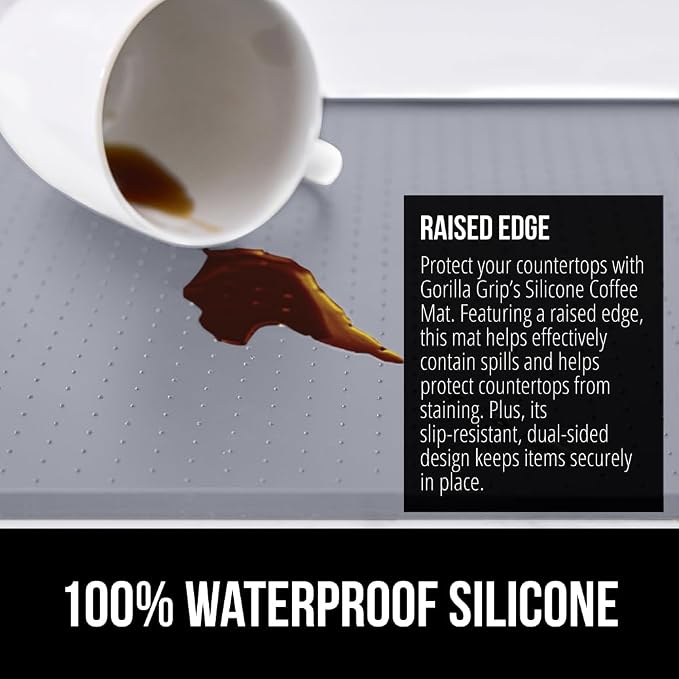 GORILLA GRIP Silicone Coffee Mat, Espresso Machine Bar Accessories, Keep - Image 3