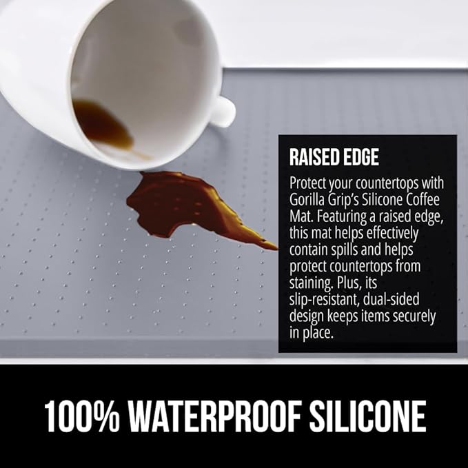 GORILLA GRIP Silicone Coffee Mat, Espresso Machine Bar Accessories, Keep - Image 3