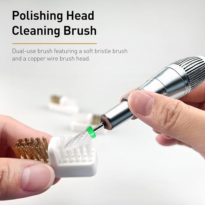 Nail Drill Bit Wire Cleaner Brush, 5-Piece Nail Art Cleaning Tool Set - Image 2
