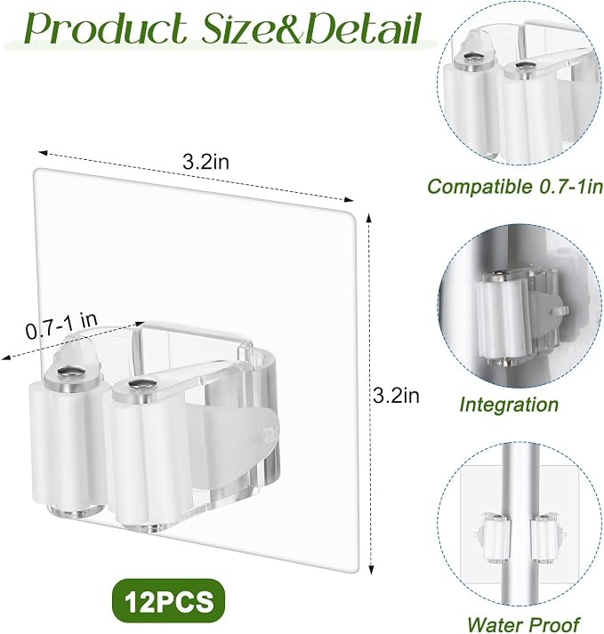 36 Pcs White Wall Hook Set, Include 24pcs Hanging Hook, Outdoor and Indoor Tool - Image 2