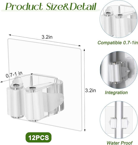 36 Pcs White Wall Hook Set, Include 24pcs Hanging Hook, Outdoor and Indoor Tool - Image 2