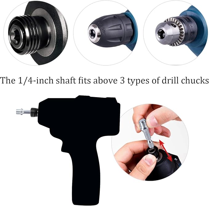 Kichwit 4 Inch Drill Power Brush Tile Scrubber Scouring Pads Cleaning Kit - Image 4