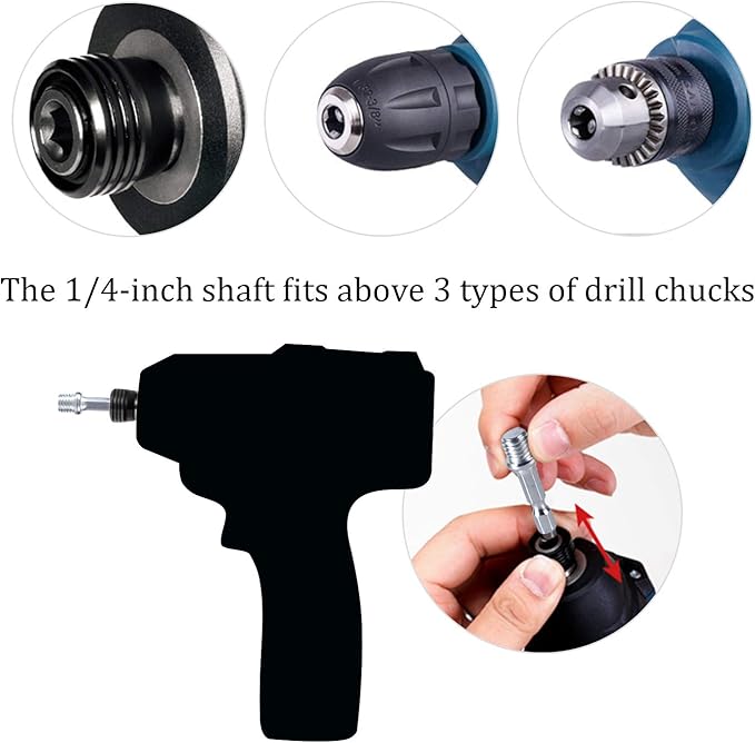 Kichwit 4 Inch Drill Power Brush Tile Scrubber Scouring Pads Cleaning Kit - Image 4