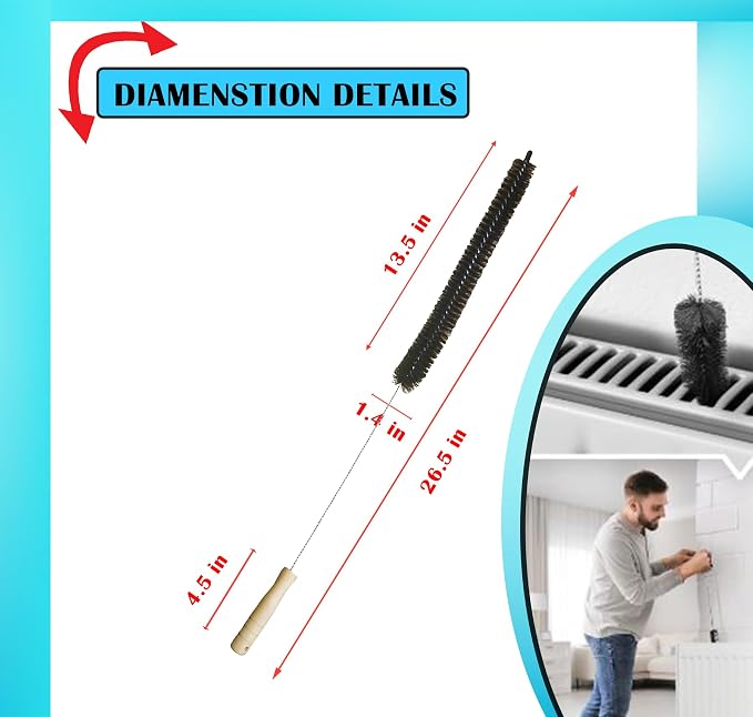 Dryer Vent Cleaner Kit: Flexible Extra Long Lint Brush & Refrigerator Coil Brush - Image 6