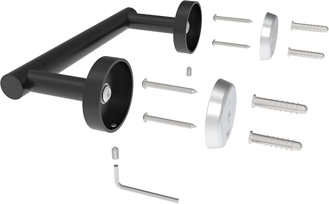 Matte Black 2 Pack Toilet Paper Holder SUS304 Stainless Steel Double Post - Image 5
