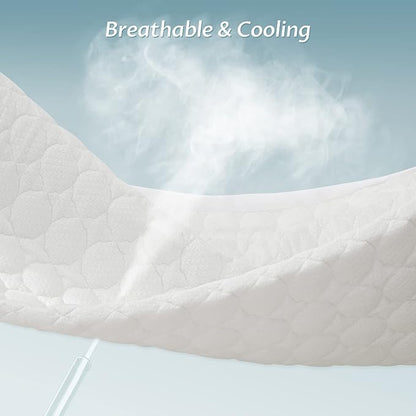 Full Size Waterproof Mattress Protector Fitted Quilted Mattress Pad Cover with Deep Pocket Up to 15''