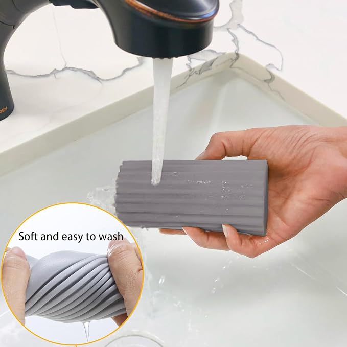 Damp Clean Duster Sponge 4 Pack Household Cleaning Sponges Reusable Dusting - Image 6
