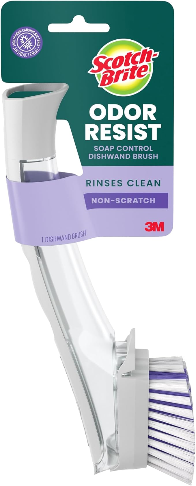 Scotch-Brite Odor Resist Soap Control Dishwand Brush, Non-Scratch Cleaning Brush by Scotch-Brite