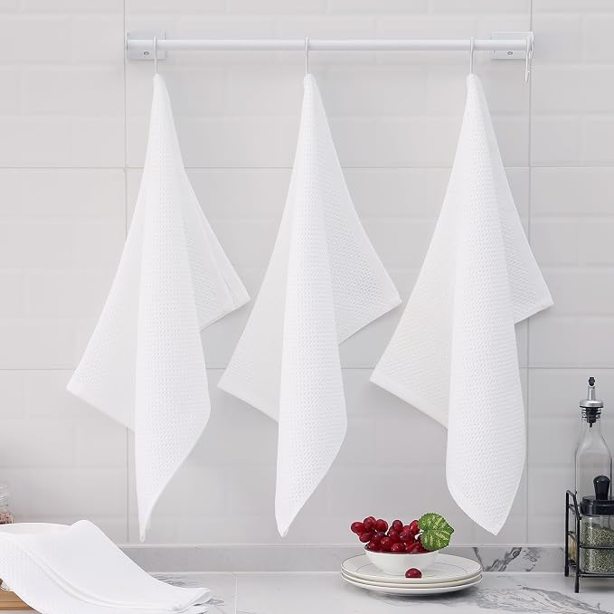 Homaxy 100% Cotton Oversized Waffle Weave Kitchen Dish Towels, Ultra Soft - Image 6
