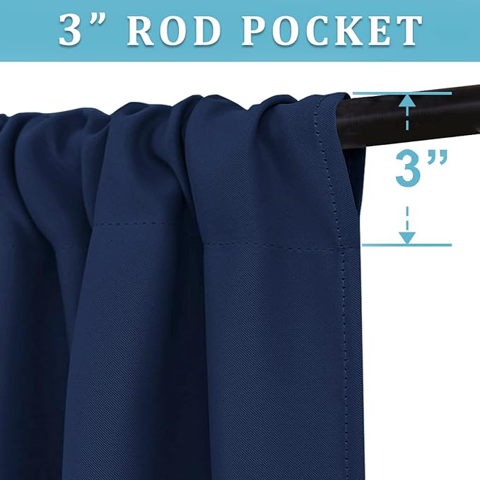 RYB HOME Blackout Curtains 63 inches Long - Image 2
