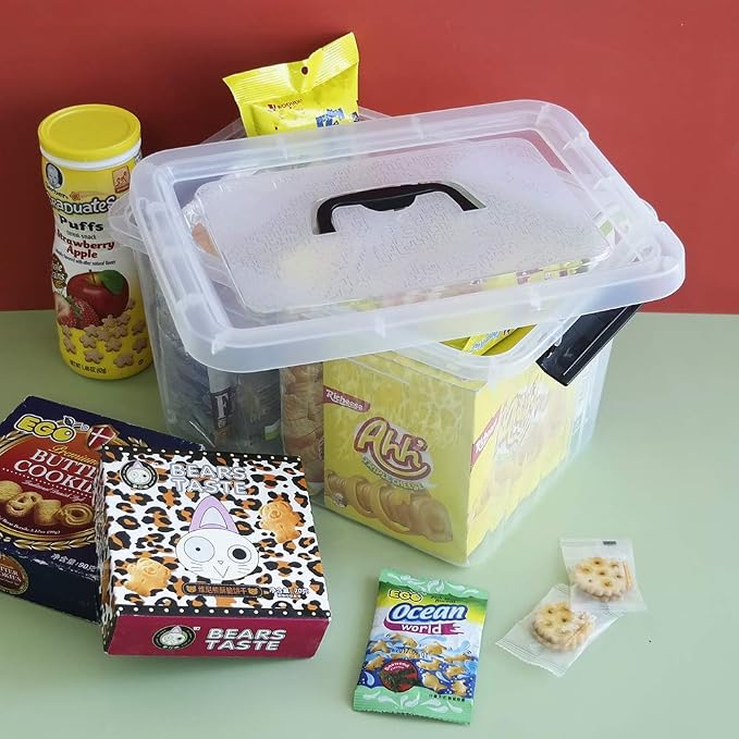 10 L Clear Plastic Latching Box, Plastic Storage Bin - Image 5