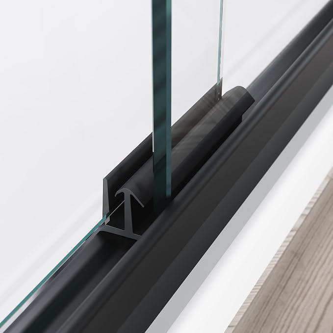 SUNNY SHOWER 54 x 72 Bypass Sliding Shower Door 1/4 Clear Glass Semi-Frameless - Image 6