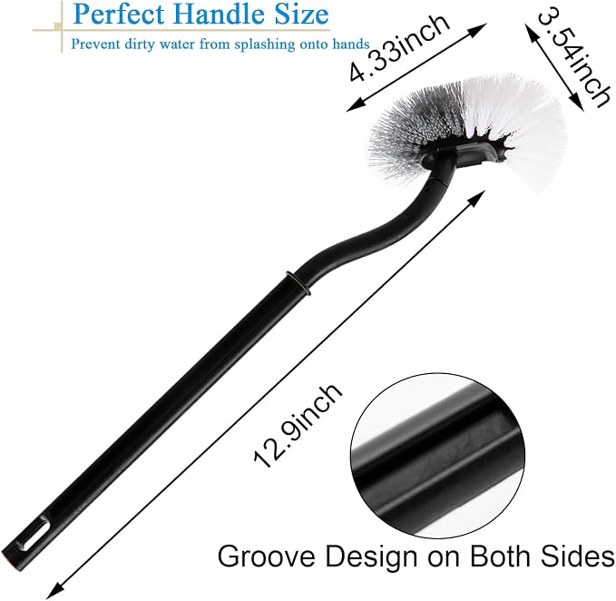 2 Pack Curved Toilet Bowl Brush Without Holder - Image 2