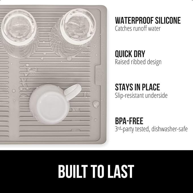 GORILLA GRIP 100% BPA-Free Patented Silicone Dish Drying Mat - Image 2