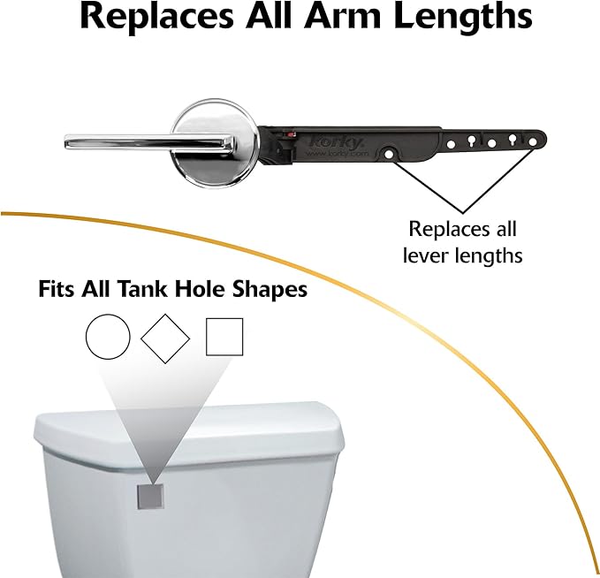 Korky StrongARM Metal Toilet Handle and Lever - Image 4