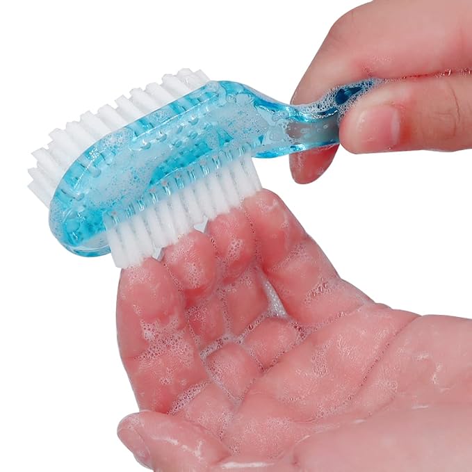 Handle Grip Fingernail Brush Two Sided Nail Brush Foot Scrub Brush Soft Stiff - Image 3