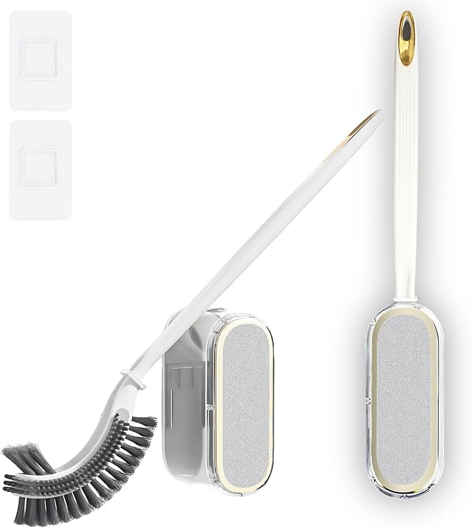 Curved Toilet Brush and Holder Set 2 Pack by NEWBOVIK