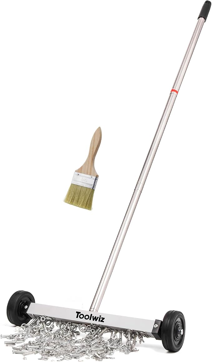 Toolwiz Magnetic Pick Up Sweeper 15-inch Heavy Duty Magnet Pickup Lawn Sweeper by Toolwiz%C2%AEHandTools
