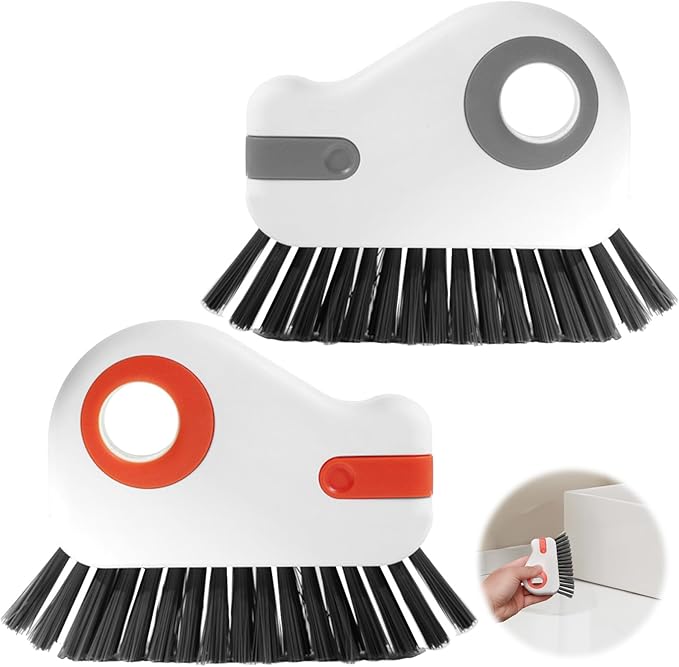 2 Pcs 2 in 1 Window Track Cleaner, Groove Cleaner Brush, Effective Window Sill by RJLCTH