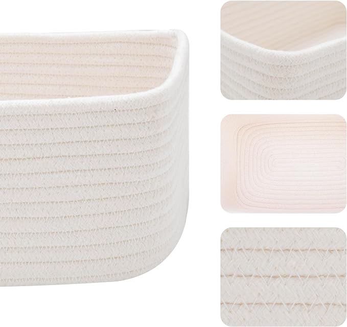 Small Storage Baskets for Organizing | Closet Organizer Bins | Shelf Toy Basket - Image 2