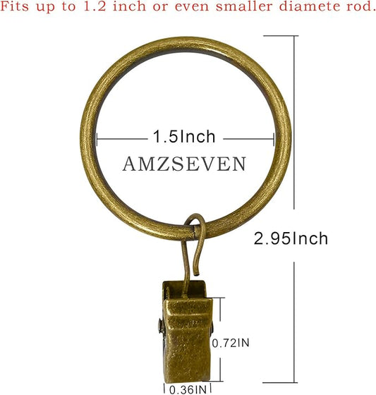 40 Pack Metal Curtain Rings - Image 2