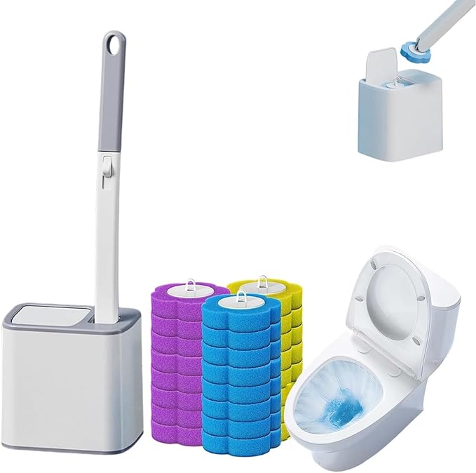 Disposable Toilet Brush, Disposable Toilet Cleaner, Extended Handle by Unknown