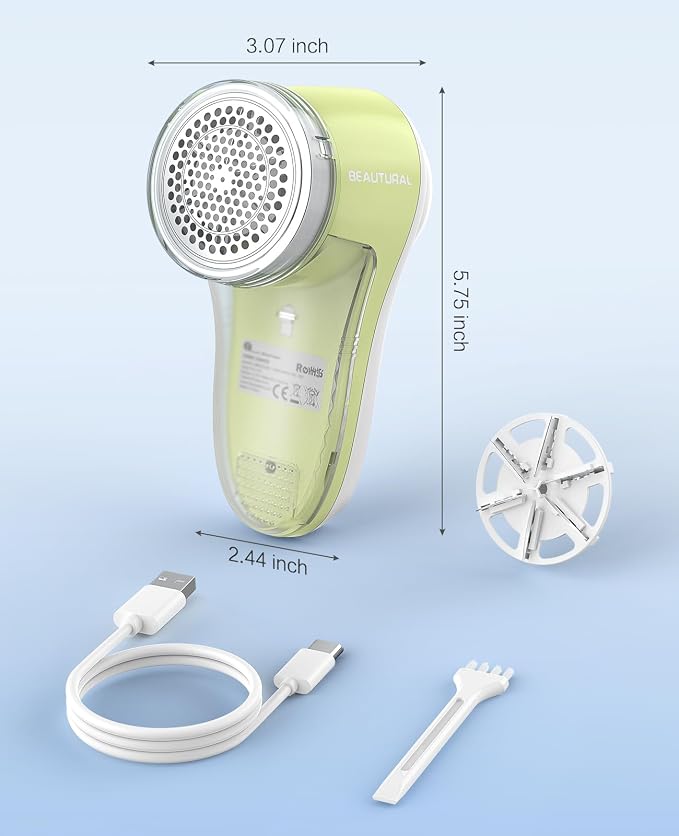 BEAUTURAL Fabric Shaver, Rechargeable Lint Remover - Image 7
